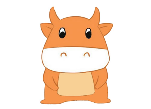 關(guān)于小牛的卡通簡筆畫