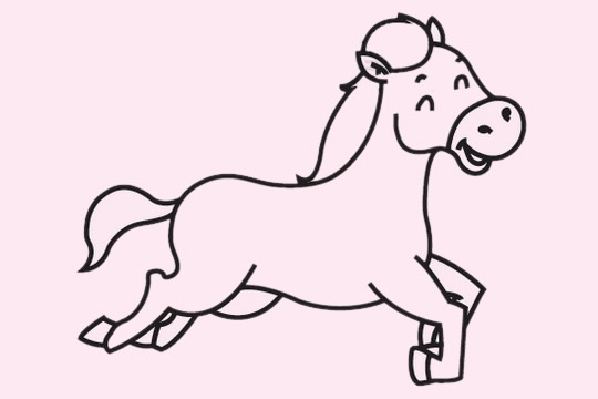 開(kāi)心的卡通小馬簡(jiǎn)筆畫(huà) 開(kāi)心的卡通小馬簡(jiǎn)筆畫(huà)