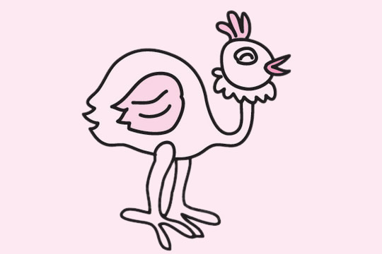 4張鴕鳥(niǎo)簡(jiǎn)筆畫(huà)大全 4張鴕鳥(niǎo)簡(jiǎn)筆畫(huà)大全
