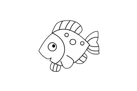 海洋生物熱帶魚簡筆畫