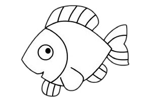 海洋生物熱帶魚簡筆畫
