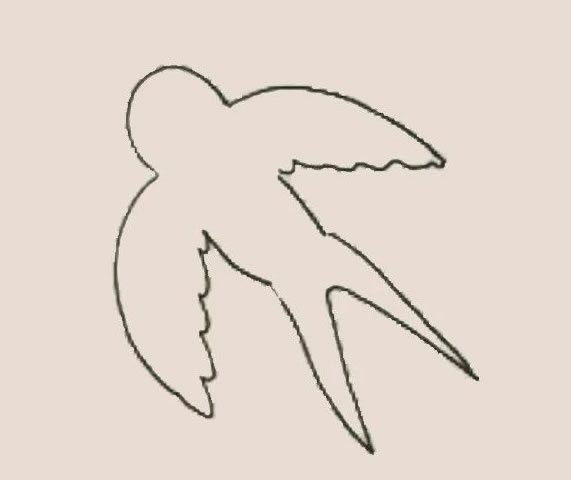 涂色的小燕子簡筆畫教程