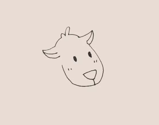 馴鹿簡筆畫步驟教程【涂色】