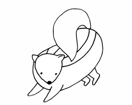 臭鼬兒童簡筆畫