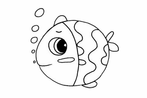 鯧魚簡筆畫步驟教程