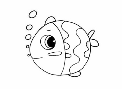 鯧魚簡筆畫步驟教程