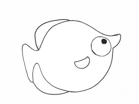 比目魚的簡單畫法