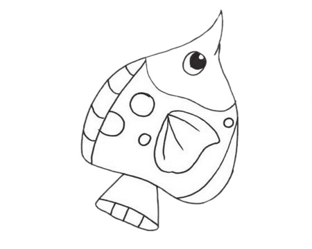 簡單的比目魚怎么畫