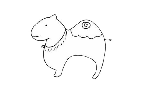 單峰駝簡(jiǎn)筆畫步驟教程
