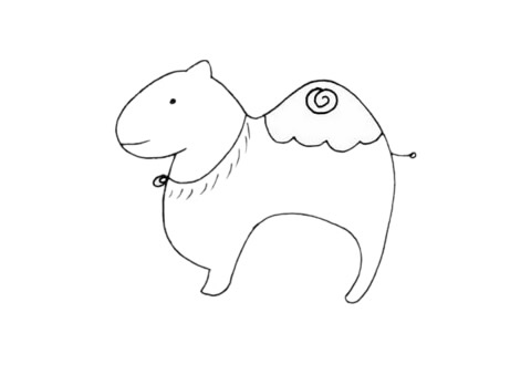 單峰駝簡(jiǎn)筆畫步驟教程