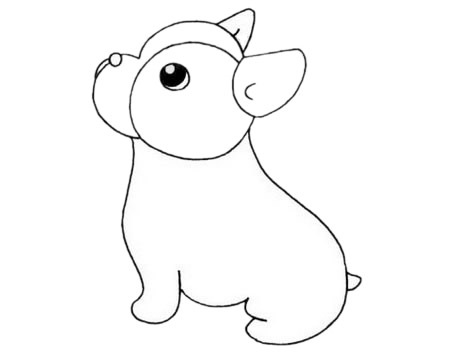 關于斗牛犬的簡筆畫