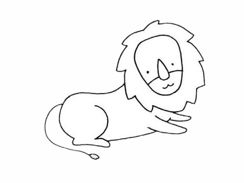 關于獅子的簡筆畫