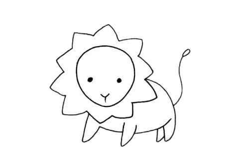 一組卡通獅子簡筆畫大全