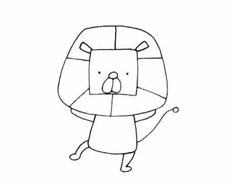 一組卡通獅子簡筆畫大全