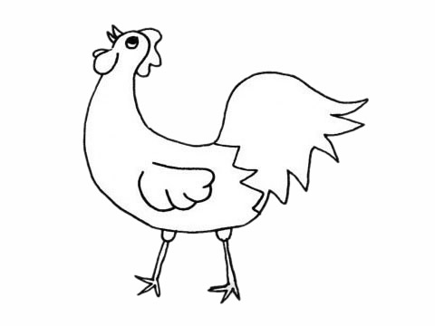 大公雞的簡(jiǎn)單畫法