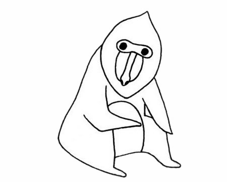 關于狒狒的簡筆畫