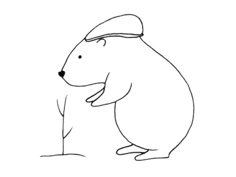 關于河貍的簡筆畫