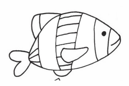 虎皮魚兒童簡筆畫