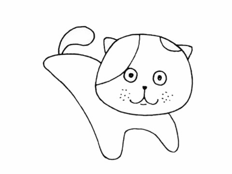 加菲貓兒童簡筆畫