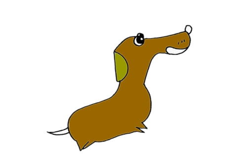 簡單的臘腸犬怎么畫