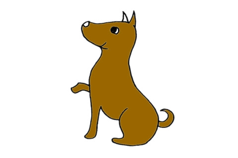 臘腸犬的簡單畫法