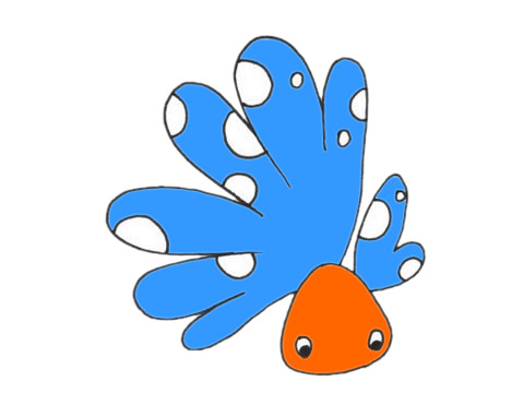 可愛的孔雀魚簡筆畫