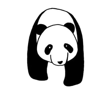 大熊貓兒童簡筆畫