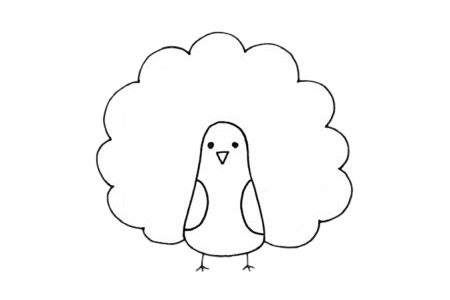 一步步教你畫簡單的孔雀
