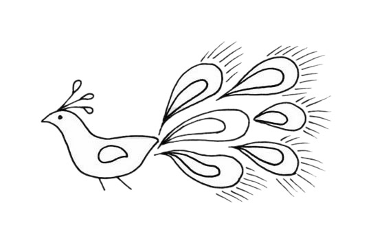 孔雀兒童簡(jiǎn)筆畫(huà) 孔雀兒童簡(jiǎn)筆畫(huà)