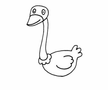 一步步教你畫簡單的鴕鳥