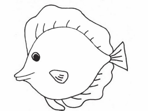 可愛的深海魚簡筆畫
