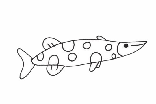 深海魚兒童簡筆畫