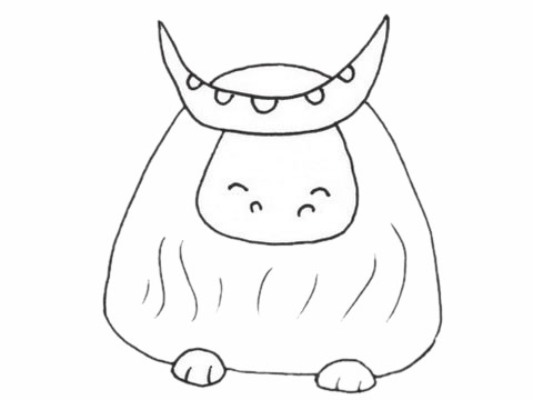 牦牛的簡單畫法
