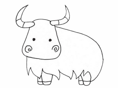 關(guān)于牦牛的簡筆畫