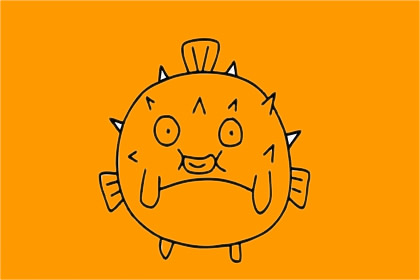 關于刺豚的簡筆畫
