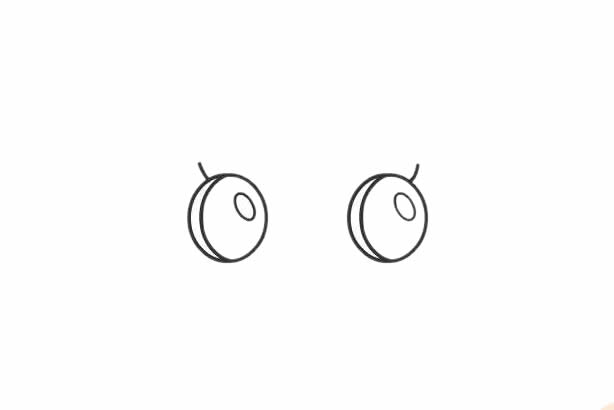 漂亮的大眼睛小白兔簡(jiǎn)筆畫(huà)