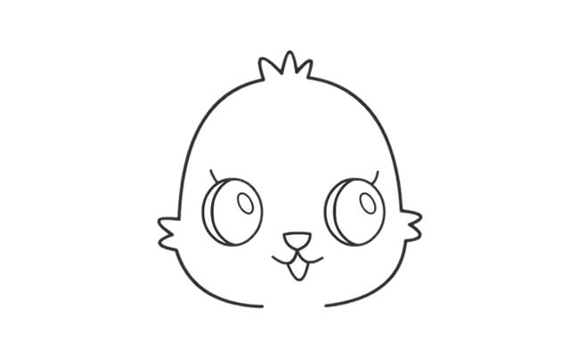 漂亮的大眼睛小白兔簡(jiǎn)筆畫(huà)