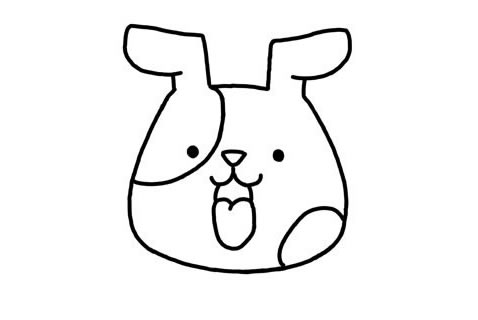 可愛(ài)小黃狗簡(jiǎn)筆畫教程