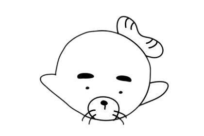 一組關于海豹的卡通簡筆畫
