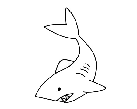 一組關于鯊魚的簡筆畫大全