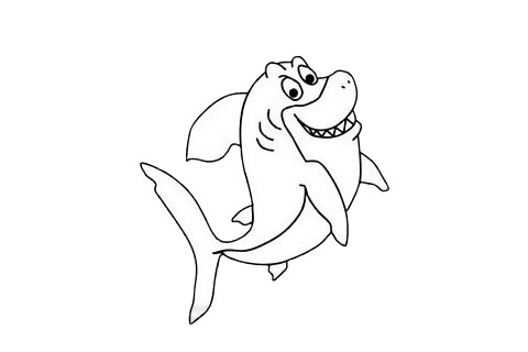 一組關于鯊魚的簡筆畫大全