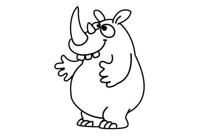 犀牛卡通簡(jiǎn)筆畫(huà) 犀牛卡通簡(jiǎn)筆畫(huà)