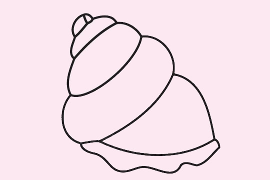 簡單的海螺兒童畫