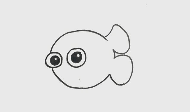 卡通的小丑魚簡筆畫