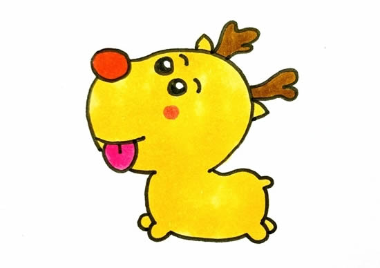 簡單的圣誕小麋鹿怎么畫