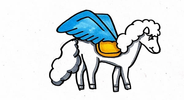 飛馬簡筆畫步驟