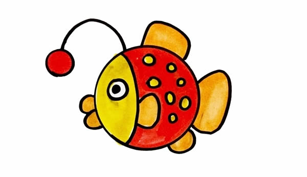 燈籠魚簡筆畫步驟