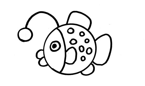 燈籠魚簡筆畫步驟