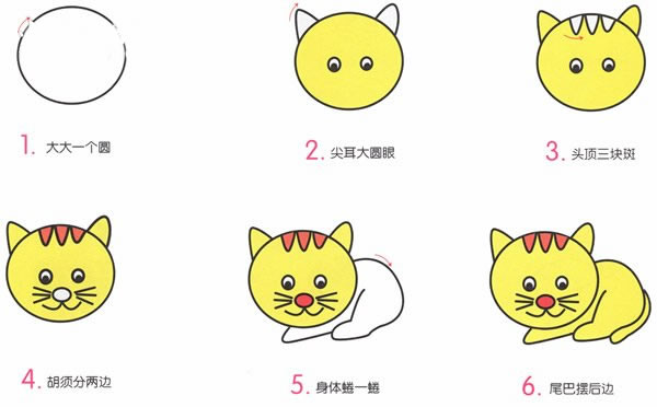 可愛的小花貓怎么畫