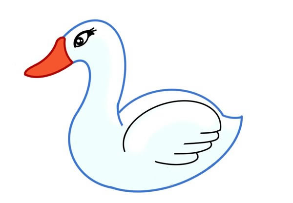 白天鵝簡(jiǎn)筆畫(huà)畫(huà)法步驟